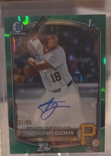 2025 Bowman Draft - Chrome Prospect Autographs Adonys Guzman #CPA-AG Green Lava