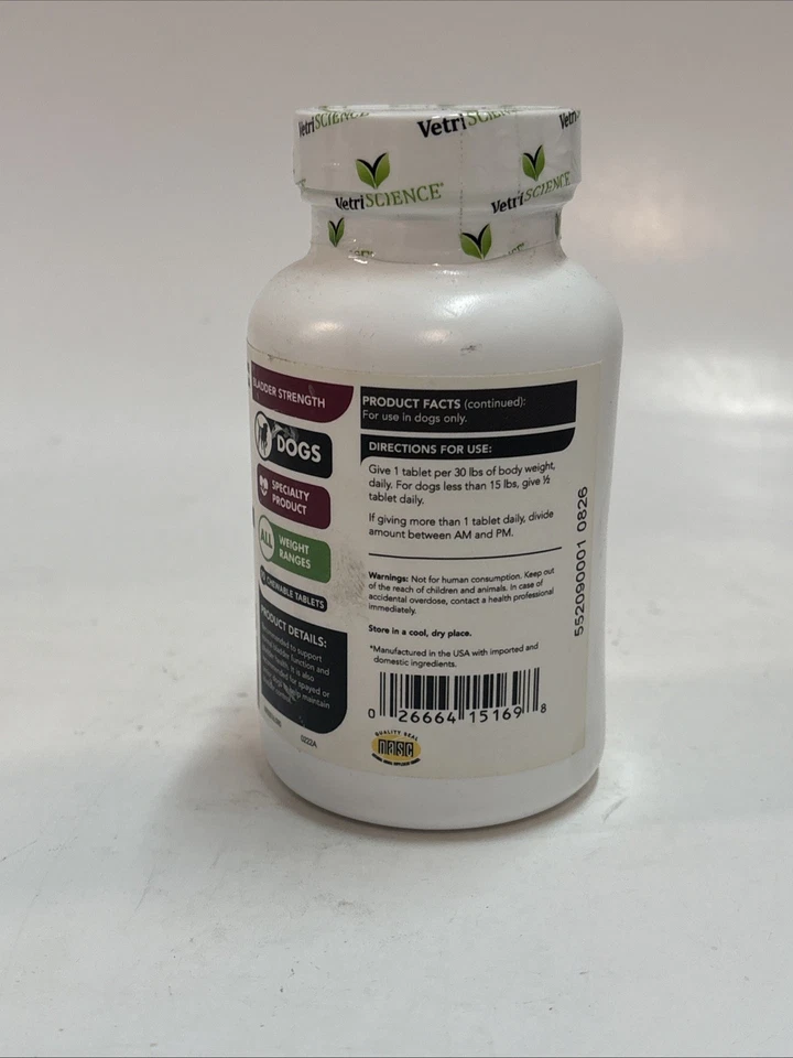 Tableta de fuerza de vejiga para perros VetriScience Laboratories, 90 unidades caducidad 08/2026 Foto 2 de 4
