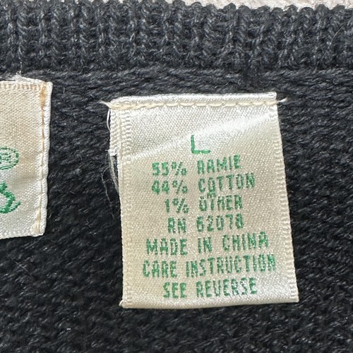 Colleen's Collectables Sweater Womens Large Black Sequin Beaded Floral Ramie - Picture 5 of 9