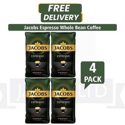 Jacobs Experten Espresso Coffee Beans Dark Roast Whole Bean 1kg - PACK OF 4