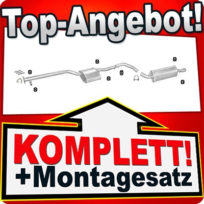 Auspuff für OPEL CALIBRA 2.0 115PS 1990-1997 Auspuffanlage