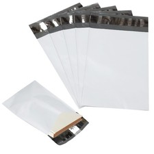 100 Pack Secure Seal White Poly Mailers Shipping Bags Safe 5 x 7 Mailer 2 mil
