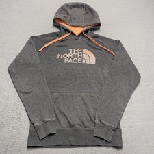 The North Face Hoodie Womens Small Gray Pullover Fleece Hooded Pocket Logo