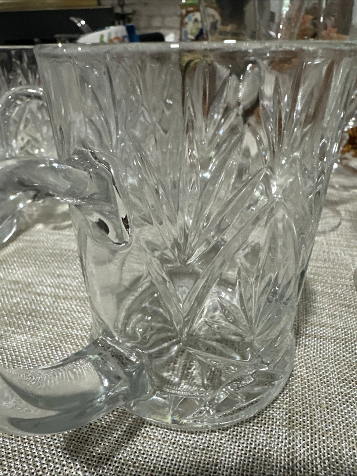 Набор из 6 прозрачных стеклянных чашек/кружек Anchor Hocking дизайн ананаса 10 унций - Изображение 3 из 4