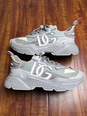 Dolce & Gabbana DG Daymaster White Grey Men Leather Sneakers - Size 11DG 12US