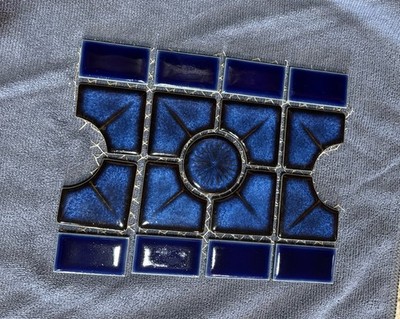 Fujiwa Porcelain Pool Tile Blue Cobalt  12 x 12 Discontinued 1980s Vintage Japan