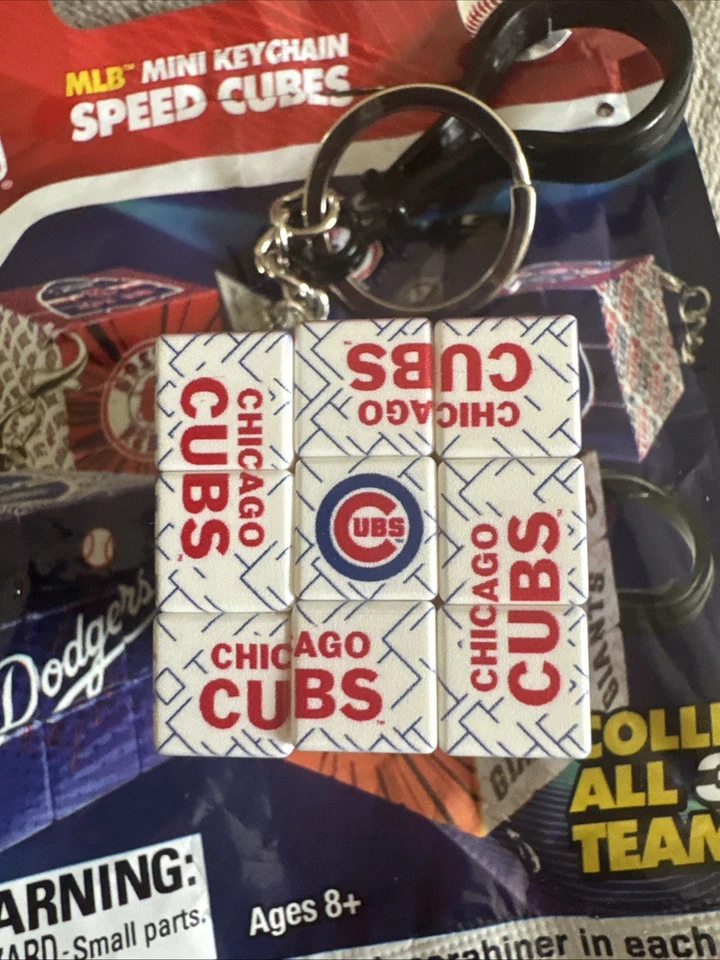 2025 MLB Baseball Mini Keychain Speed Cubes Chicago Cubs Rubik’s - Image 4 of 4