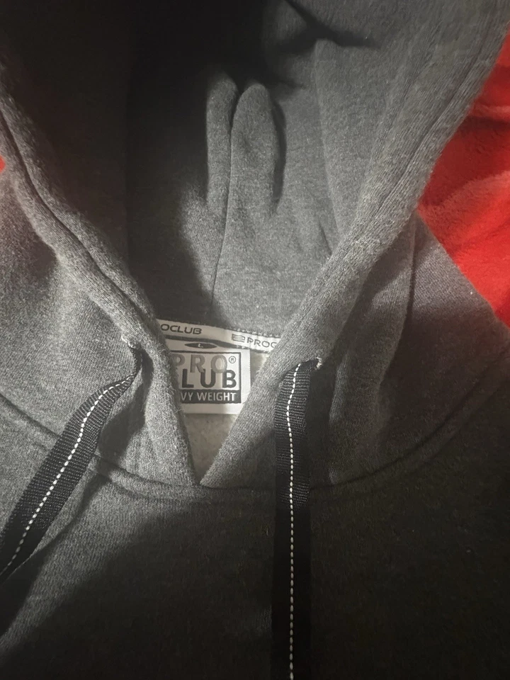 Sudadera con capucha suéter de peso pesado Pro Club para hombre color: gris carbón talla: L (13 oz) Foto 3 de 3