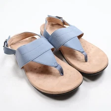 Vionic Danita Womens T Strap Sandals Shoes Light Blue Sling Back Adjustable 7.5