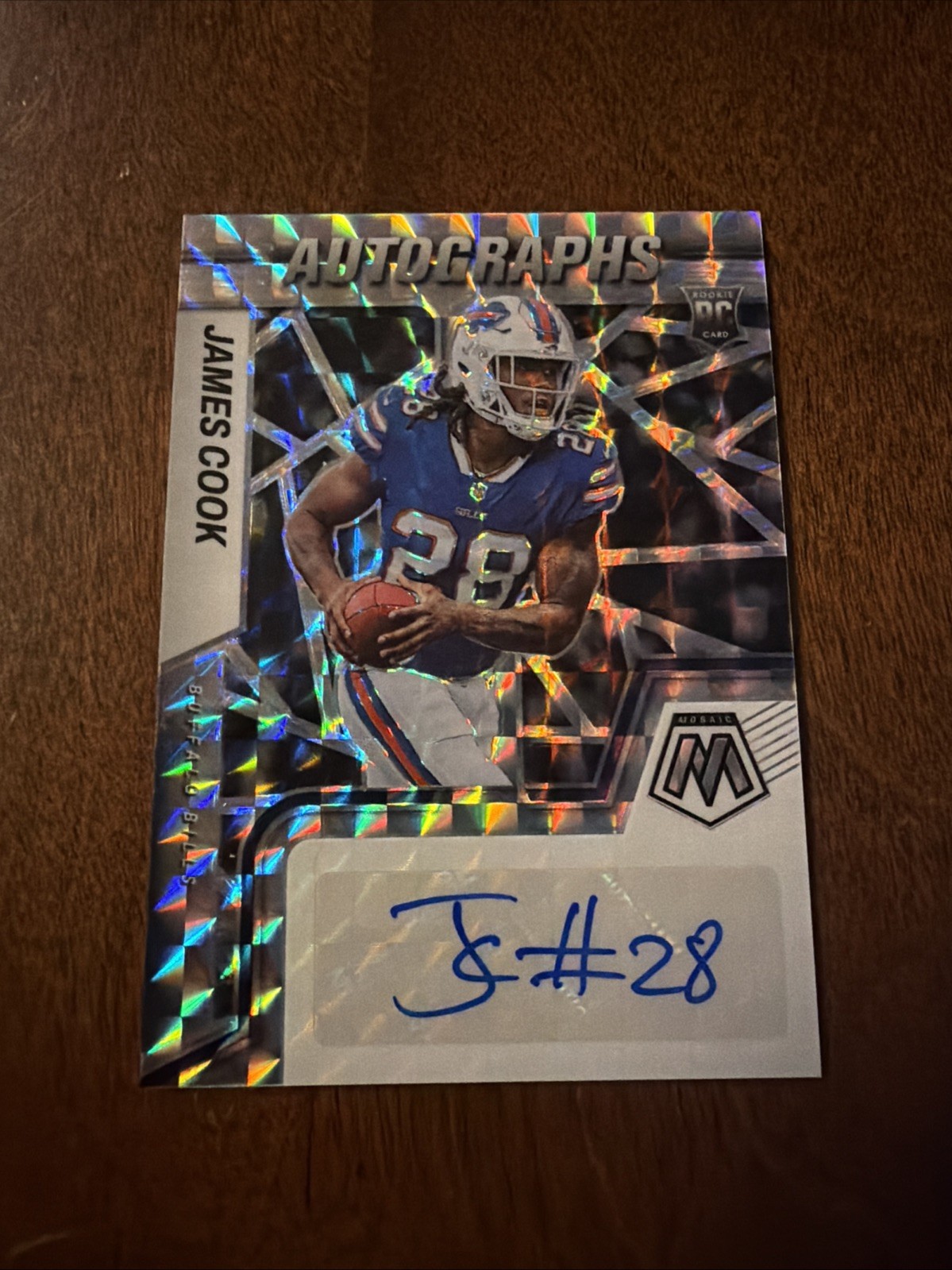 2022 Panini Mosaic - Rookie Autographs Mosaic James Cook #RAM-JC (AU, RC)