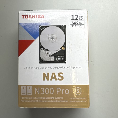 New ListingToshiba N300 Pro 12TB NAS Drive SATA 3 6Gb/s 7200RPM 512MB Cache *BRAND NEW*