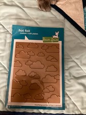 Lawn Fawn Hot Foil. Cloud Background Hot Foil Plate. New In Package Cardmaking