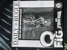 Q Fig Loot Crate Spiderman Figure Daily Bugle NEW Black White Web Slinger