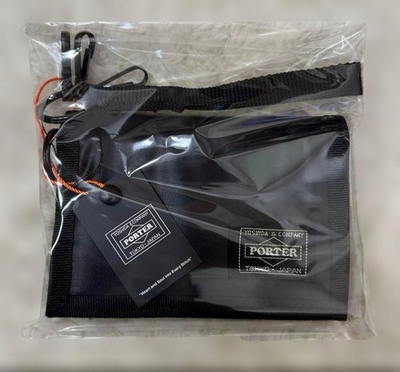 #ad Porter Yoshida Bag Trifold Wallet Capsule Black 555 06439 Made in Japan $141.55