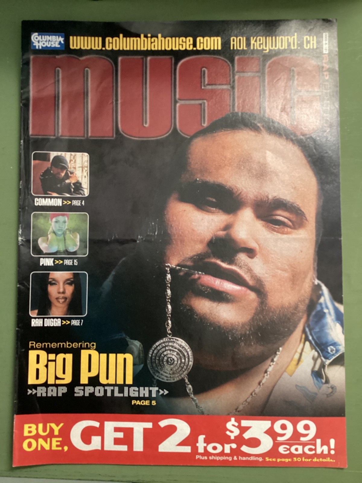 Columbia House Rap Edition Magazine Big Pun Common Bone  Thugs N Harmony Loud