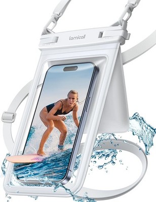 Lamicall wasserdichte Handyhülle, Wasserfeste Handytasche - [Doppelte Taschen]