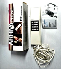 Vintage 1982 ITT ARRIVA One Piece Desktop Telephone No. PC1400 Cocoa Brown Rare