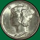 1944 Mercury Dime Brilliant Uncirculated BU Coin #41744
