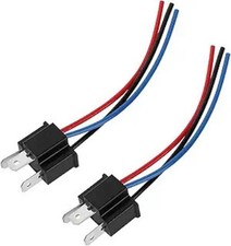 2-Pack H4 Male Car Headlight Wire Socket Connector, 3-Wire Waterpr Color: Male