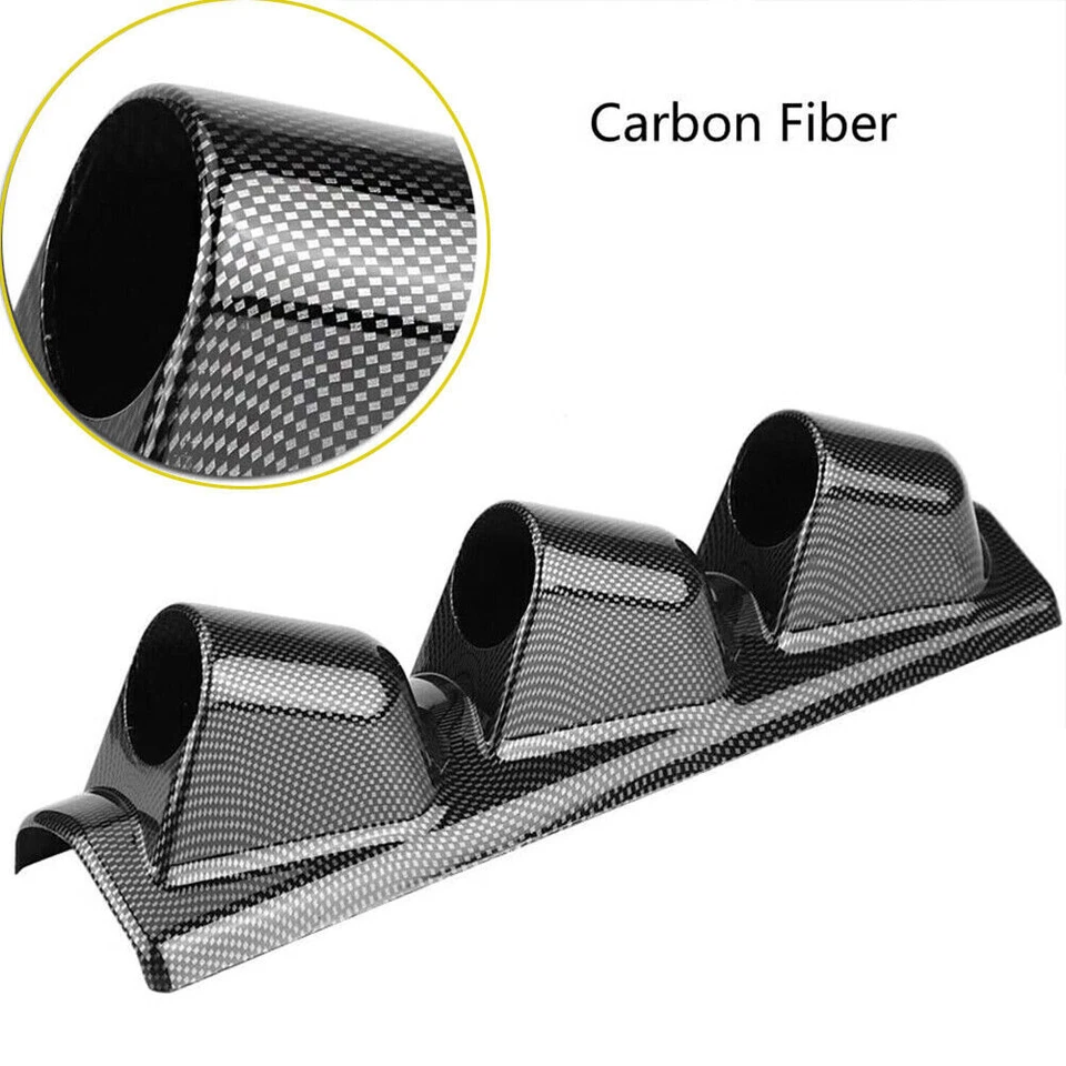 Universal Triple 3 Hole A-Pillar Gauge Cluster Meter Pod Drift Display Holder US - Image 3 of 4