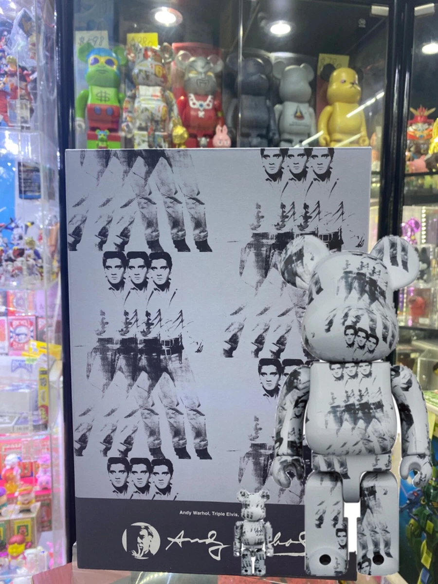 MEDICOM TOY BEARBRICK Andy Warhol's ELVIS PRESLEY 100% & 400% Be@rbrick