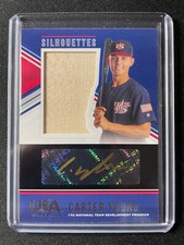 2018 Panini USA Stars & Stripes Carter Young Autographed Bat Black #4/5!!!