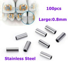 100Pcs Dental Orthodontic Crimpable Hook Stops Mini Bracket Stopper Large 0.8mm