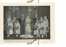 Wedding of Princes Mary, 8 Bridesmaids, 1923, Book Illustration (Print) 1935