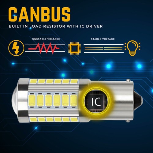 1/2/4/10PCS BA15s BAU15S BAY15D LED Reverse Indicator Fog Brake Light Bulbs 12V - Picture 8 of 20