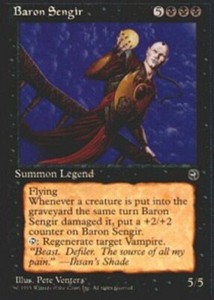 [1x] Baron Sengir Slight Play, English Homelands MTG Magic