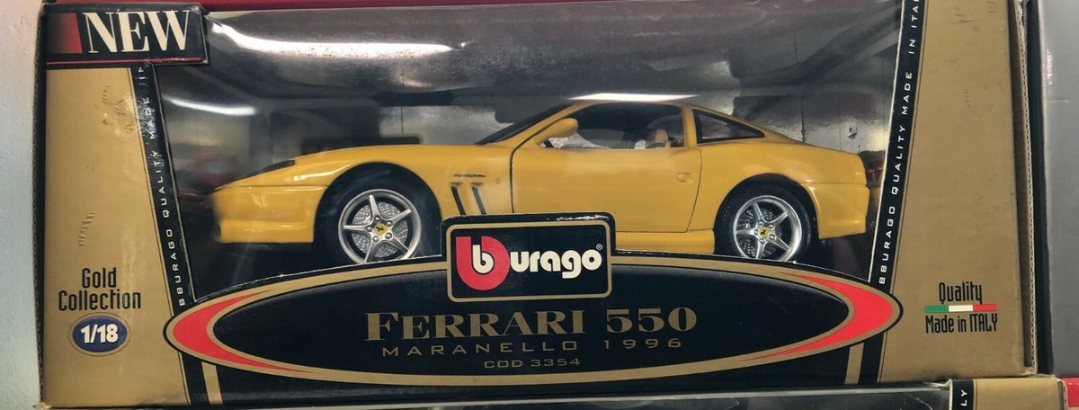burago フェラーリ 1996年式マラネロ 1/18 Burago 1996 Ferrari 550 Maranello 1:18 Gold Collection | eBay