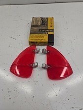 Vintage Vent Wings Red Air Deflectors Left Right Wind Deflectors