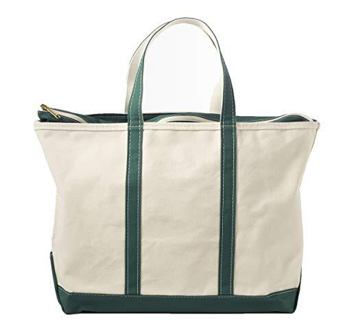 L.L.Bean Boat and Tote Bag Zipper Top Large Size 35L Dark Green