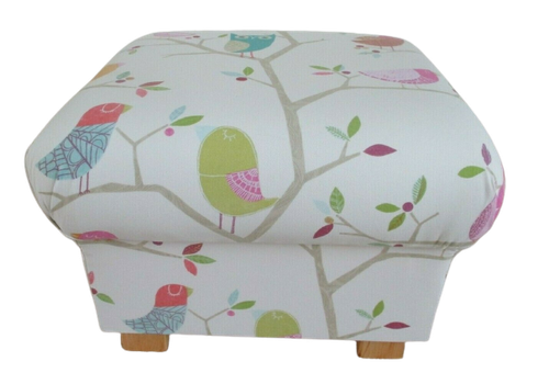 Handcrafted Footstool Pouffe Footstall Accent Orla Kiely Laura Ashley Designer - Picture 101 of 169