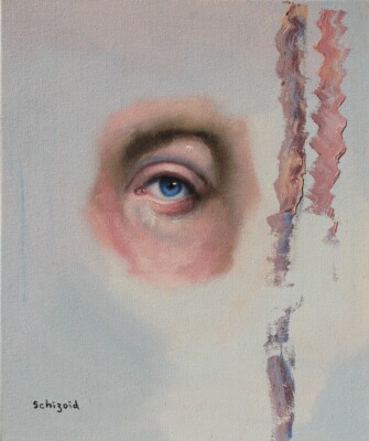 ORIGINAL Blauäugiges Portrait Ölgemälde Männer Frauen Auge Menschen Modern Wandbild