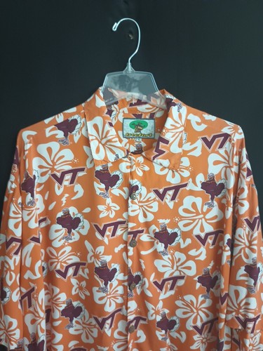 Camisa hawaiana vintage con botones Treefort talla XL de colección Virginia Tech Hokies con botones - Imagen 4 de 13
