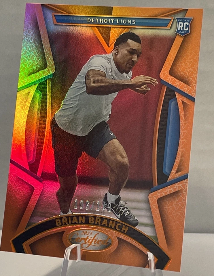 🔥BRIAN BRANCH   DETROIT LIONS  ROOKIE - 2023 Certified Mirror Orange #’D/ 149🔥 - Image 3 of 4