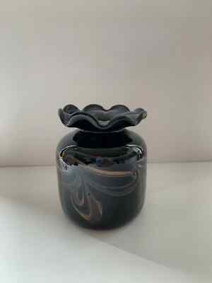 Erwin Eisch signierte Vase von 1978, Studioglas, Glaskunst, Einzelstück