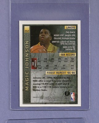 NBAカード】Magic Johnson◆Finest Refractor magic-johnson-1995-96-topps-