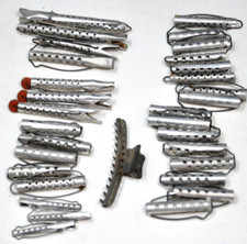 Lot of 27 Vtg Tip Top Metal Aluminum Perm Rods Hair Rollers Wave 1.5"-3.5"