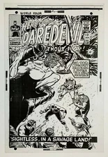 Production Art DAREDEVIL #12 cover, JACK KIRBY & JOHN ROMITA art, 11x17, Ka-zar