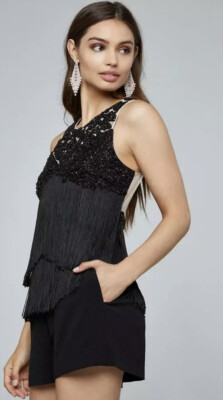 ♡bebe♡　0226 Asymmetric Butterfly Tank Top | bebe