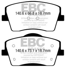 Pastiglie freno anteriori EBC Greenstuff per Volvo XC40 (T3) 1.5 Turbo T3 2018>