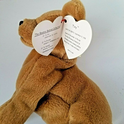 TY Beanie Baby Tiny 1999 Brown Chihuahua Dog Puppy With Tag Plush Toy - Picture 4 of 5