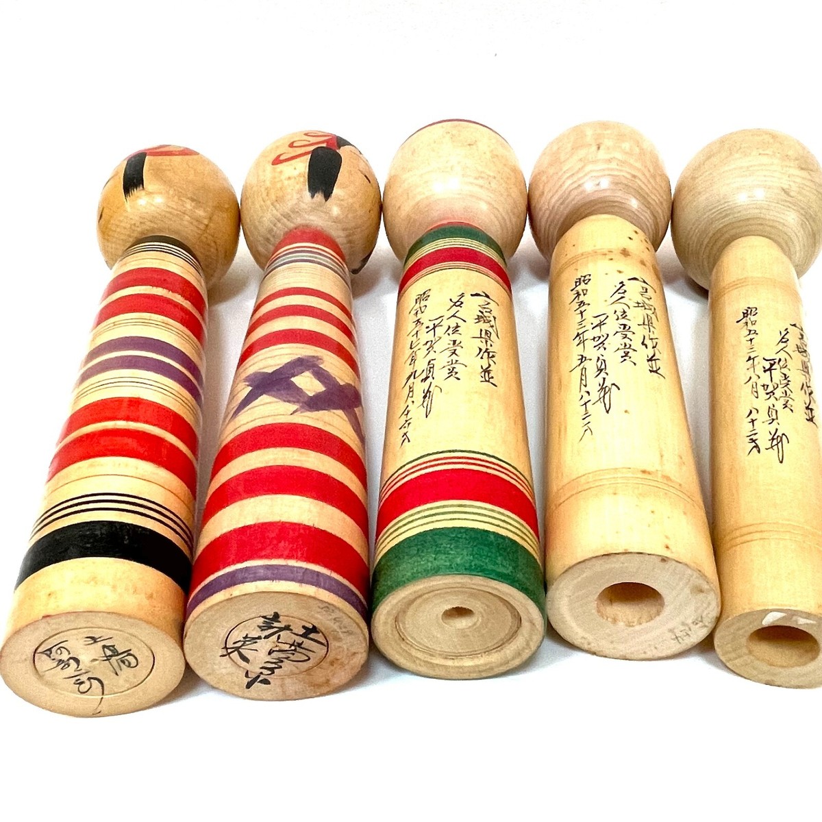 H7-12inch(18-30cm) Vintage 10 Kokeshi Dolls Japanese