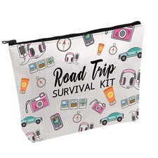 PWHAOO Friends Trip Makeup Bag Road Trip Survival Bag Cosmetic Bag Adventure ...