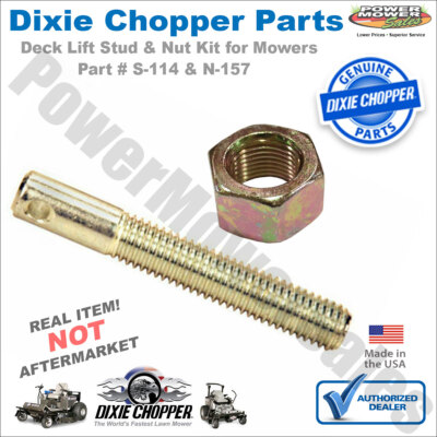 S-114 N-157 Dixie Chopper Mower Deck Lift Stud Nut Kit 2550 3066LP