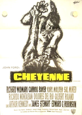 CHEYENNE - Filmplakat Poster - Western JOHN FORD RICHARD WIDMARK James Stewart