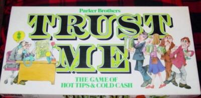 1981 Parker Brothers : TRUST ME game - Bidding & Bluffing Game (cpy#3)