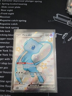 Pokemon Carta Mew Ex – 216/091 – Full Art Lucida – Ultra Rara – Destini Paldiani